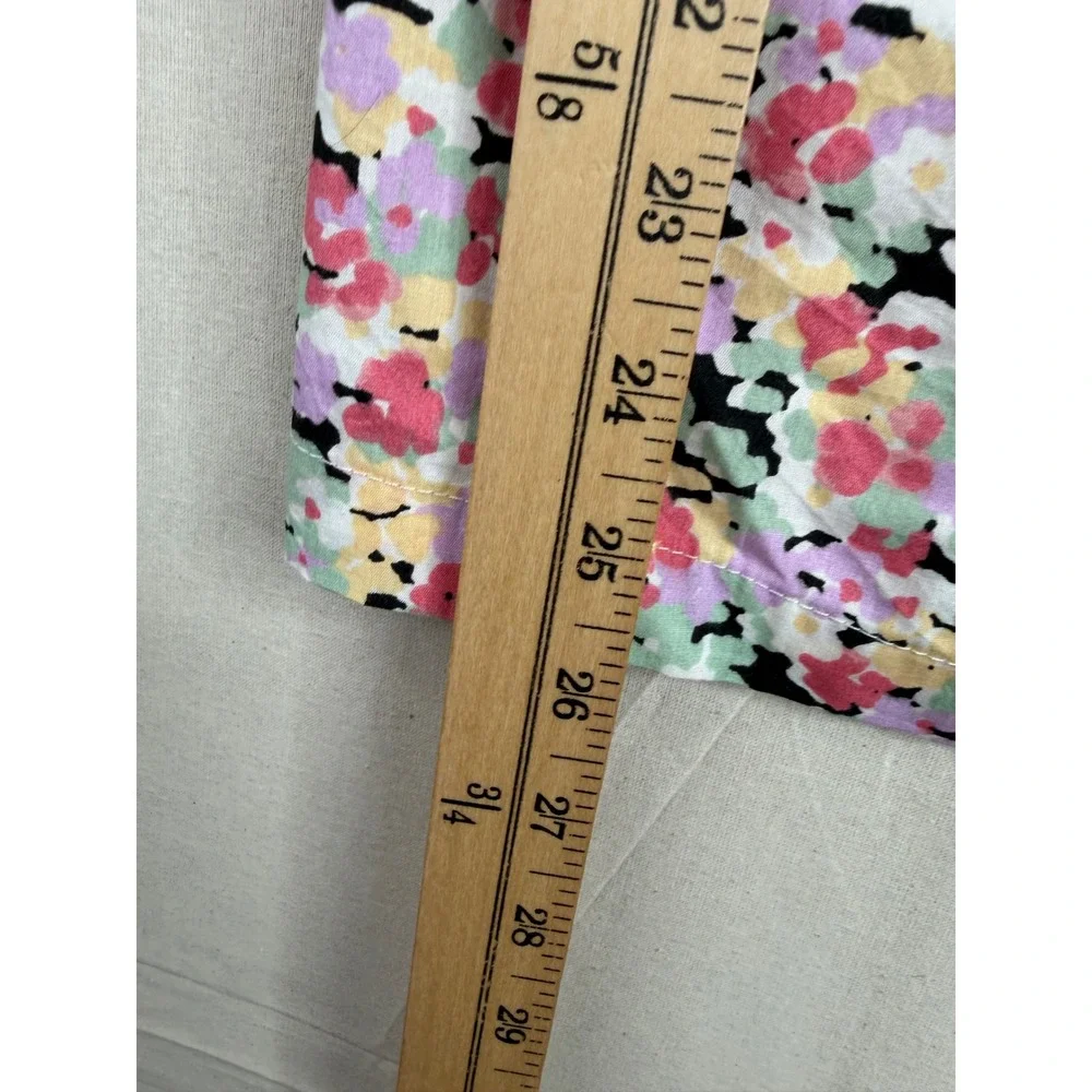 New Nasty Gal Floral Print Off the Shoulder Puff Sleeve Romper size 4 Multicolor - Picture 7 of 8